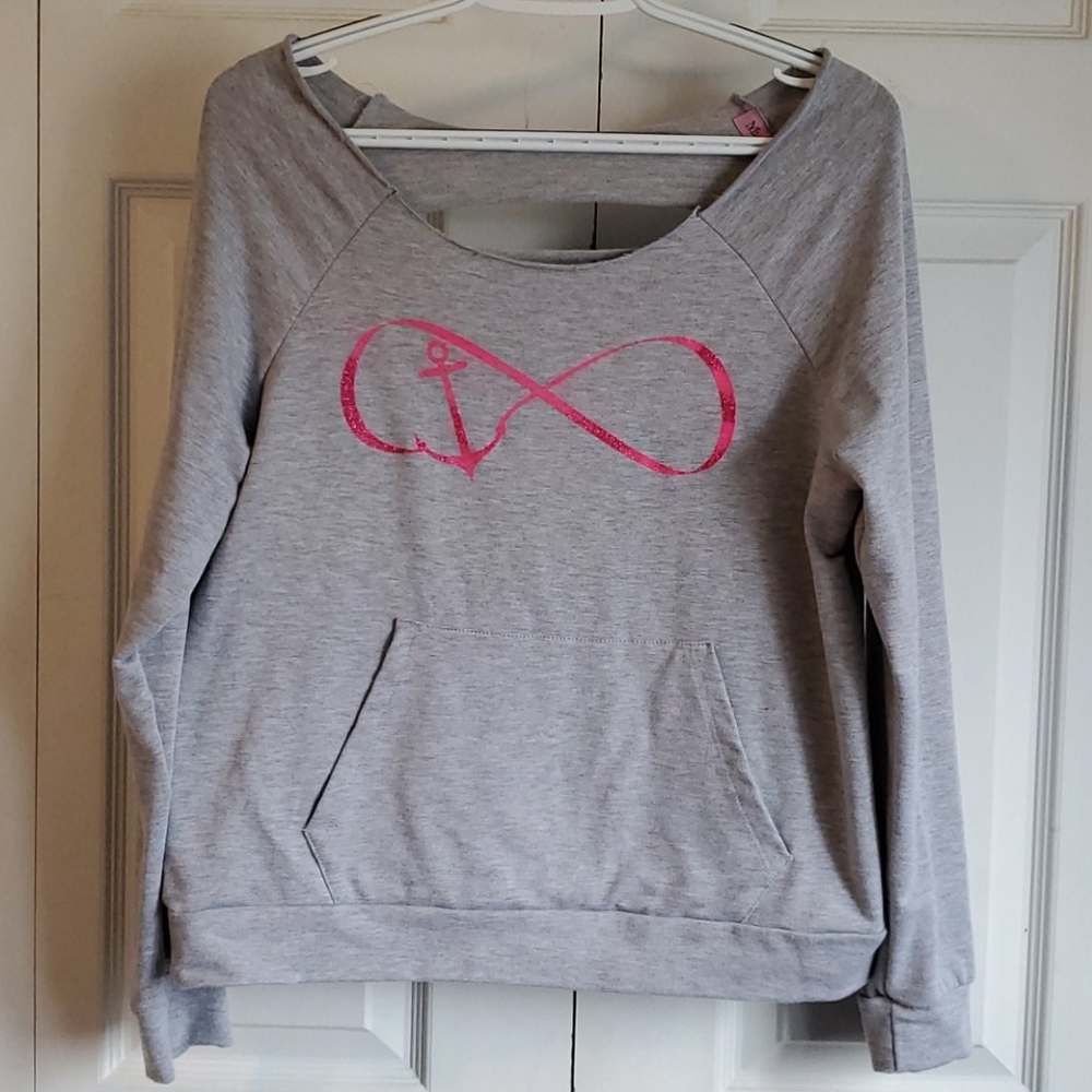 Miss Popular swoop/off the shoulder sweater